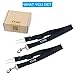 CYTIK Dog Seat Belt, Vehicle Harnesses Car Safety Seatbelt Tether Leash for Dogs Puppy Cats Pets, Adjustable from 17 to 27 inch, Nylon Fabric Material Black [2 Pack]