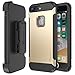 Trianium iPhone 8 Plus Case [Duranium Series] Rugged Holster Heavy Duty Protective Cover w/Built-in Screen Protector for Apple iPhone 8 Plus Phone Belt Clip Kickstand [Full Body Protection]- Gold