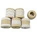 Aokbean 11 Yards/394 Inch Rustic Wedding Favor Jute Burlap Rolls Ribbon with White Lace Trims Tape Ribbon and 98 Feet Jute Twine(White)
