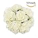 10 heads Artificial White Peony Flowers Holding flowers bouquet Fake Hydrangea Silk Flower Faux flower Bridal Decoration for Party Home Wedding
