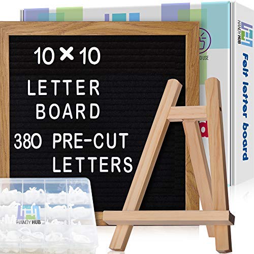 Buy Changeable Felt Letter Board 10x10380 PRECut Letters + Stand + Organizer Black