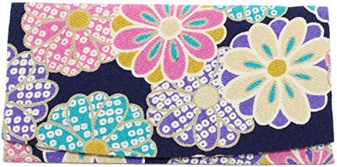 KOMESICHI Women's Japanese Futakoshi Chirimen Billfold Wallet