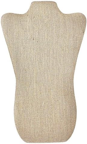 RJ Displays- Linen Covered Padded Wood Necklace Display Easel 8 3/4" X 14 1/4" H