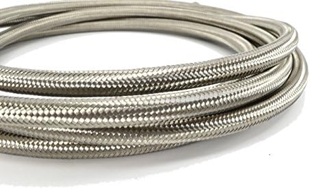 12AN Stainless Braided Hose for Fuel, Oil, Coolant and Air (10 Feet)