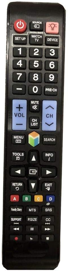 Easy Replacement Remote Control Fit for Samsung UN75F7100 UN65F7100 UN60F7100 UN48H6350AF UN40H6350AF UN32H6350AF 4K Smart 3D LCD LED HDTV TV