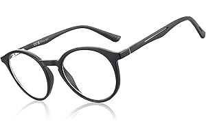 BLUEMOKY Reading Glasses for Men and Women: Blue Light Round Classic Eyeglasses - Computer Readers Glasses