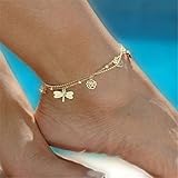 Women Charm Gold Dragonfly Chain Anklet Bracelet Barefoot Sandal Foot Jewelry
