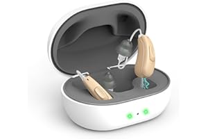 EYOUBE True Hearing Aids Not Amplifier 11 Channals Professional Rechargeable Waterproof Hearing Aids for Seniors Serve with Noise Cancelling Hearing Aid with Magnetic Charging Box (Skin)