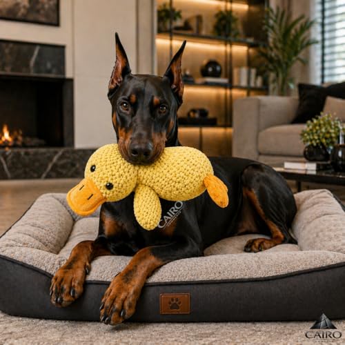 Brinquedo de Pelúcia para Cachorro em Formato de Pato Amarelo Macio e Interativo Ideal para Morder Brincar e Entreter o Pet (Grande, PET)