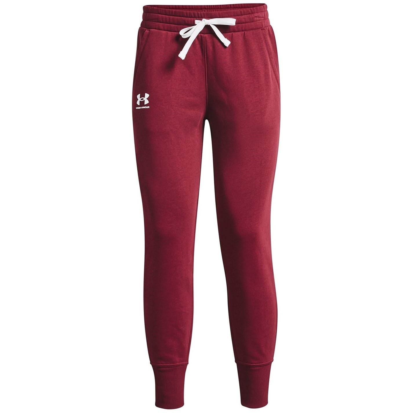 Under Armour Women's Rival Fleece Jogging Bottoms Trousers, League Red (626)/White, M