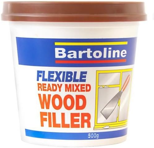 Bartoline Ready Mixed Wood Filler Brown 500g - Durable & Easy-to-Use Filler for Interior & Exterior Wood Repairs
