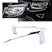 Micropower Headlight Lamp Cover Trim Chrome Front Light for 2014-2015 Jeep Grand Cherokee(left & Right Side)