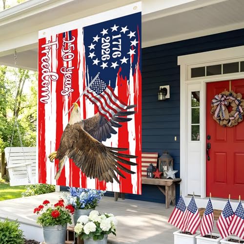 250 Anniversary USA Flag 3x5 Outdoor American Flag Double Sided 3-Ply 1776-2026 250 Years of Freedom Patriotic Flags Banner for 4th of July Memorial Independence Veterans Labor Armed Forces