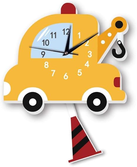 Amazon Co Jp Diyの漫画の壁時計の生産クレーン時計子供部屋寝室振り子時計 Gift ホーム キッチン