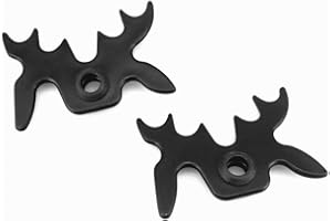 Honbay 2pcs Black Plastic Moosehead Pool Billiard Cue Bridge Head