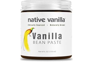 Vanilla Bean Paste - Native Vanilla - All Natural Pure Vanilla Bean Paste - Made with Organic Agave Syrup - For Cooking, Baking & Desserts - 100% Vegan & Kosher - Non-GMO & Gluten-Free - 4 oz