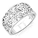 Metal Factory Sz 10 Sterling Silver 925 Victorian Leaf Filigree Ring