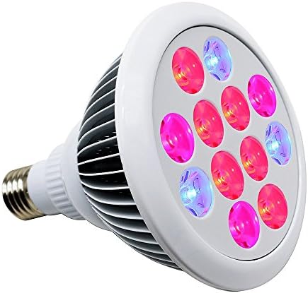 LED Grow Light Bulb, Litlove High Efficient Hydroponic 12W Plant Grow Lights For Garden Greenhouse And Hydroponic,E27 Full Spectrum Grow Lamp.