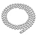 3mm Durable Stainless Steel Pelline Style Ball Chain Necklace + Microfiber Jewelry Polishing Cloth