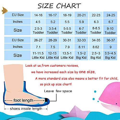 Boys Girls Water Shoes Lightweight Comfort Sole Easy Walking Athletic Slip on Aqua Sock Toddler Little Kid Big Kid Blue 2.5~3 Big Kid