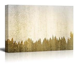 Print Abstract Golden Forest