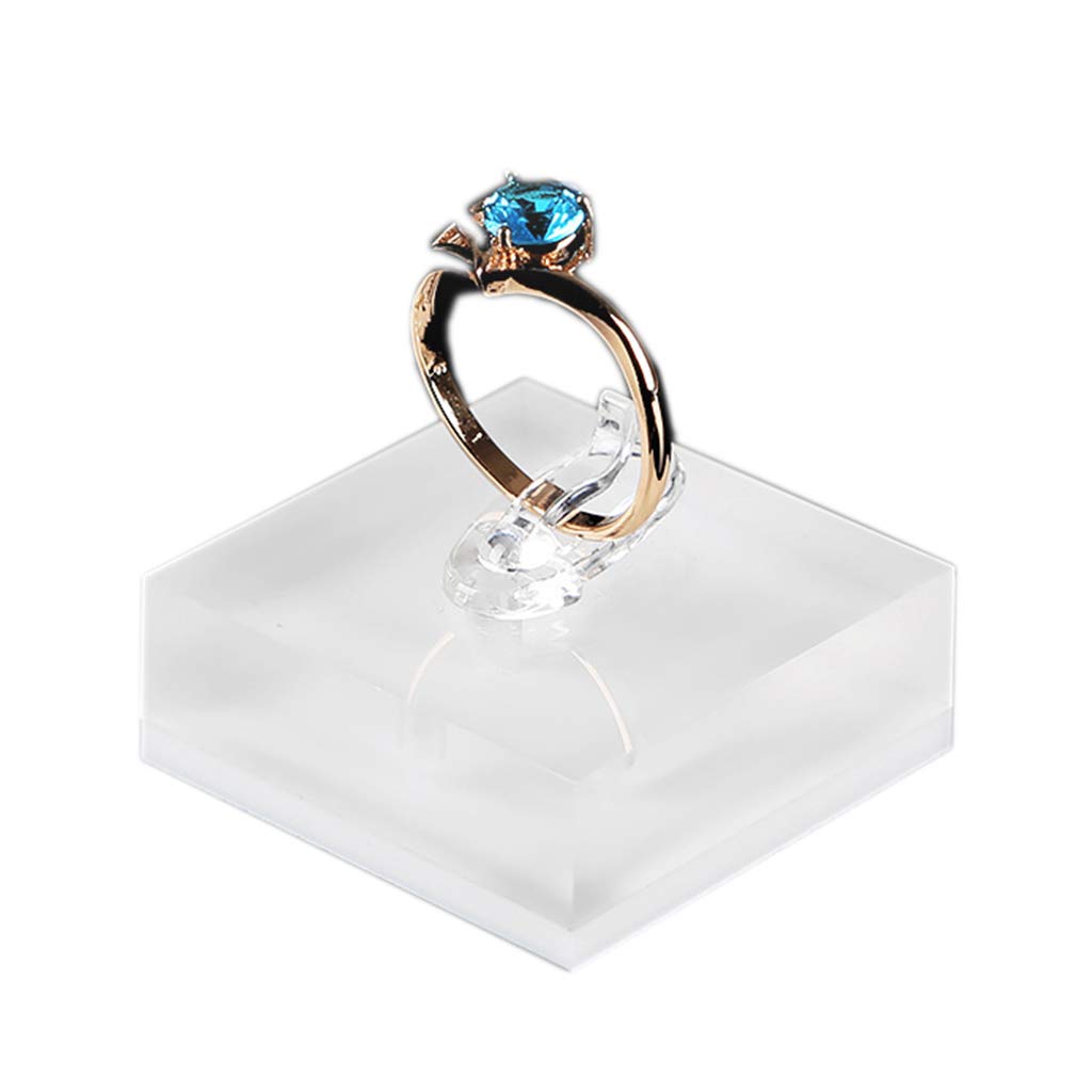 Clear Acrylic Jewelry Holder Photography Props Rings Clips Display Stand Rack 1#