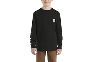 Carhartt Boys' Long-Sleeve Logo Sleeve Pocket T-Shirt