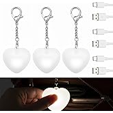 3 Pack Purse Light Handbag Light, Love Wallet Tote Bag Touch Sensing Lights Rechargeable, Night Light up Keychain Charm inside Hand Pocketbook, Motion Sensor Battery Operated Heart Shaped Glow Lamp