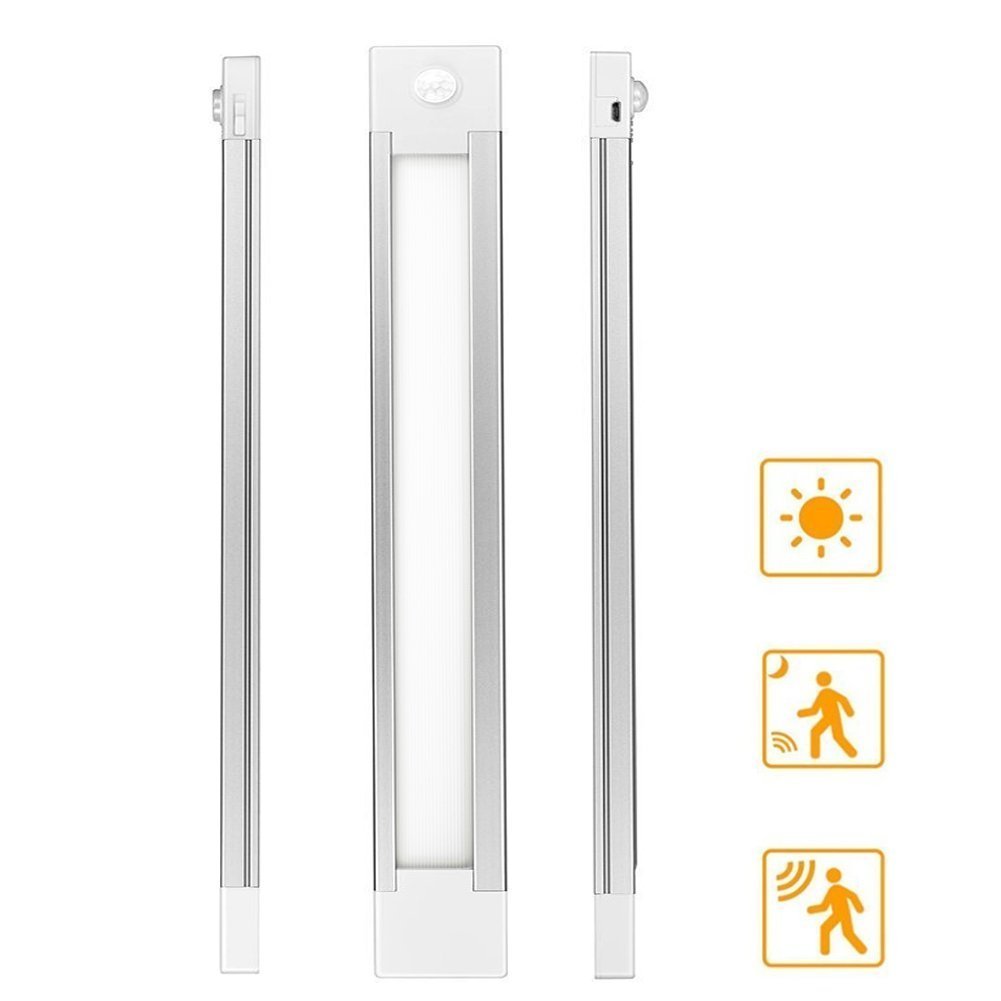 LED Schrankbeleuchtung, Homore Motion Sensor Licht, 56 LED 2250 mAh Aufladbar Schrankleuchte mit Bewegungsmelder, Unterbauleuchte Nachtlicht für Schrank Treppe Küche Closet unter Zähler Garage usw.