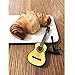 Wooden Maple Mini Ornaments Guitar Musical Instrument Miniature Dollhouse Model Home decoration with Holder( 5.1 inch / 13 CM)