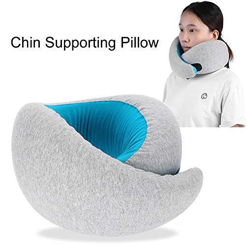 Neck Pillow Soft Memory Foam Travel Pillow with Bag Head Neck Chin Supporting Pillow for Adult Kids - Thumbnail 7