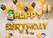 Gold Birthday and Champagne Balloon Set - Birthday Party Decorations - 21st - 30th - 40th - 50th - Funny Birthday Party Supplies