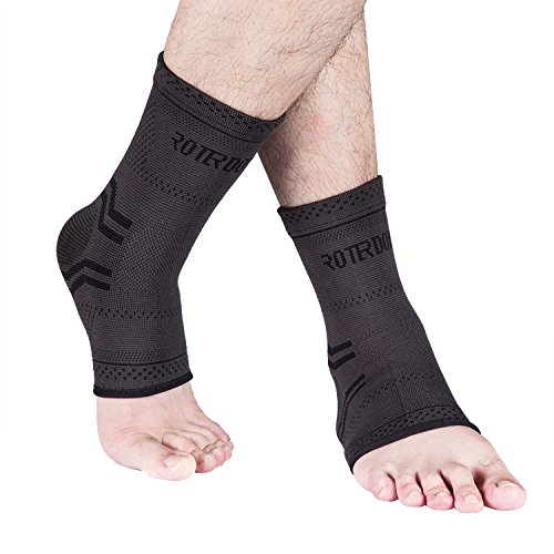 ROTERDON Ankle Brace Compression Sleeve for Achilles Tendonitis Joint