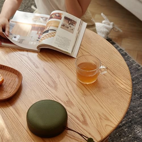 YESWOOD Solid Oak Coffee Table, Modern Design, Inclined Legs, Round Coffee Table for Living Room, 75 x 75 x 40 cm, Natural Oak