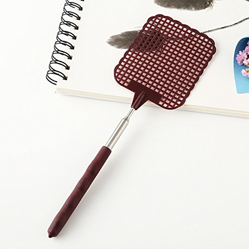 yodaliy Fly Swatter Fly Killer, Manual Adjustable SWAT Pest Control, Telescopic Fly Swatter Extendible Bug Wasp Bee Mosquito Killer, 11.02"- 28.74" Long Stainless Steel Handle Plastic Fly Swatters - Thumbnail 3