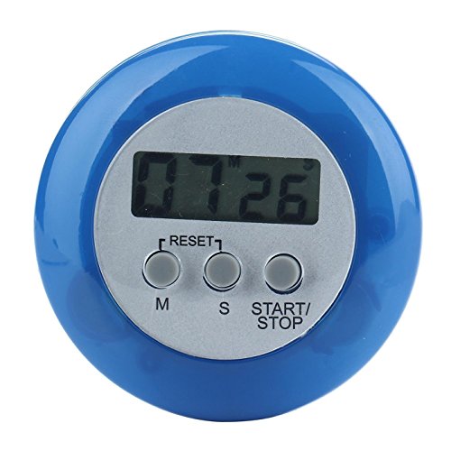 Generic Mini Round LCD Digital Cooking Kitchen Countdown Timer Alarm Blue