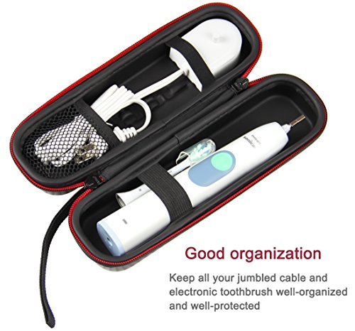 SHBC Compact Hard travel case NO SMELL Fits Philips Sonicare 2 Series Plaque Control Sonic Electric Rechargeable Toothbrush Water proof carrying bag