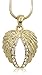 Crystal Guardian Angel Wings Gold Tone Necklace Gift for Women, Teens and Girls