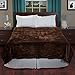 Lavish Home Faux Fur Throw Blanket - Oversized 91x81 Soft Mink-Style, Machine-Washable Bedding - 7.8lb Heavy Throw Blanket for Bed or Sofa (Coffee)