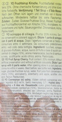 YO Sirup Kirsche (6 x 700 ml) – 1x Flasche ergibt bis zu 5 Liter Fertiggetränk – ohne Süßungsmittel, Farb… – Bild 7