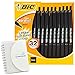 BIC Soft Feel Retractable Ballpoint Pen, Medium Point, 32-Count with a Lumintrail Memo Pad (60 Pages)