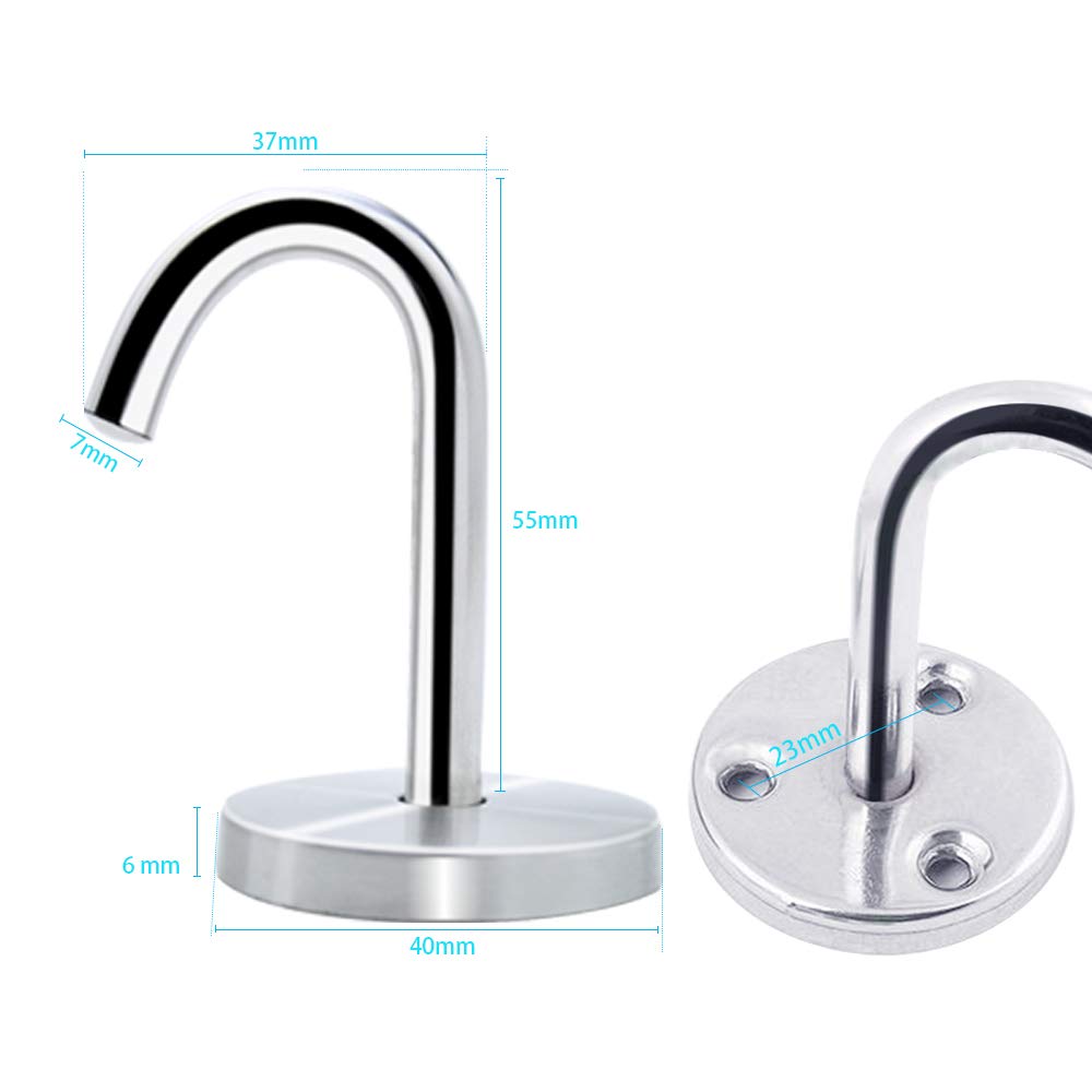 JaneYi Gancho de techo de acero inoxidable para colgar ropa toallas