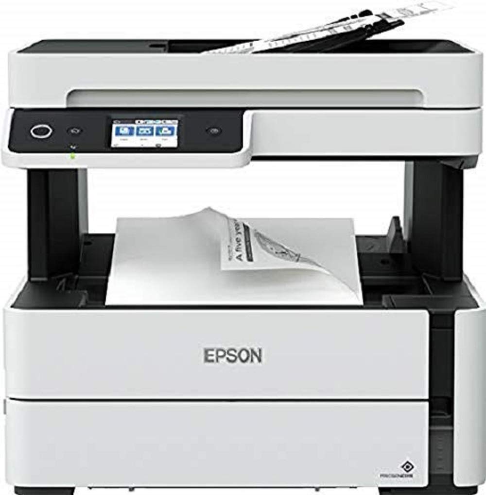 Epson EcoTank ET-M3180 Tintentankdrucker | Schwarzweiß-Druck Mono Druckening | WLAN | A4 | Drucken, Kopieren, Scannen, Faxen | Duplexdruck | 6.1 cm Touchscreen | ADF | PCL