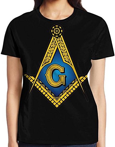 Women's Freemason Graffiti Stylish Casual Design 3D Printed Short Sleeve T Shirts Tees X-Large