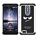 ZTE Zmax Pro Case, LEEGU [Shock Absorption] Dual Layer Heavy Duty Protective Silicone Plastic Cover Armor Case for ZTE Zmax Pro / Z981 - Don't Touch My Phone