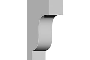 Ekena Millwork COR04X07X14TR 4 1/2-Inch W x 7 1/2-Inch D x 14-Inch H Traditional Corbel , White