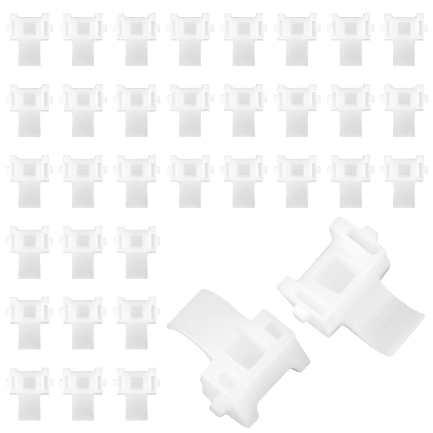 PEUTIER 40pcs Cabinet Restrictor Clips, Cabinet Hinge Restriction Clips for Grass TEC 864 Hinges Mini Invisible Cabinet Door Restraint Hinge Angle Restriction Clips for Kitchen Home (White)