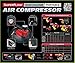 SuperFlow Portable Air Pump, 12 volt Air Compressor, Tire Inflator 140 PSI, 12v air compressor for Cars, Trucks, and Bikes.