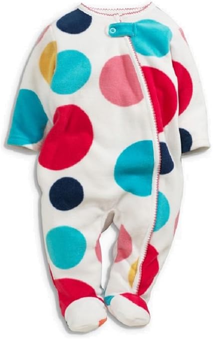 baby girl fleece sleepsuit