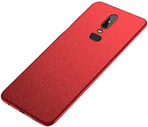 Baanuse OnePlus 6 Case [Ultra Slim Soft TPU] [Sand Scrub Non-slip] [Shockproof Armor] Case for OnePlus 6 Red